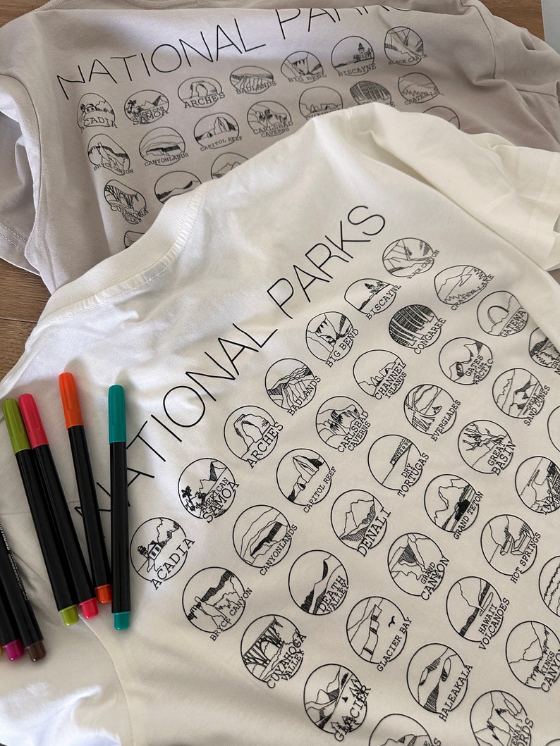 Set de camiseta y marcador de tela para rastreadores de parques nacionales: un regalo ideal para aventureros imagen 4