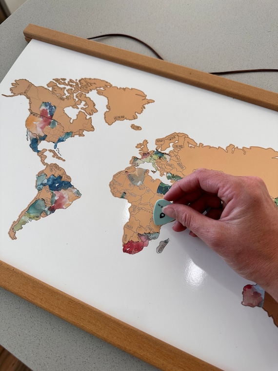 12x18 World Scratch Off Map | World Map Poster | Travel the World | Graduation Gift for Him | Housewarming Gift | Adventure Awaits Grad Gift