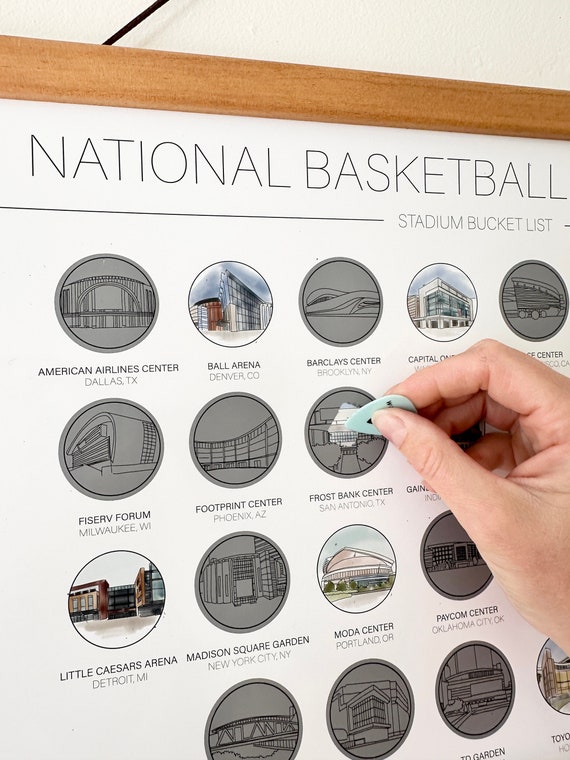 NBA Scratch Off Bucket List | Basketball Scratch Off | Husband Gift Ideas | Father's Day Gift for Basketball Lover | Graduation Gift for Him