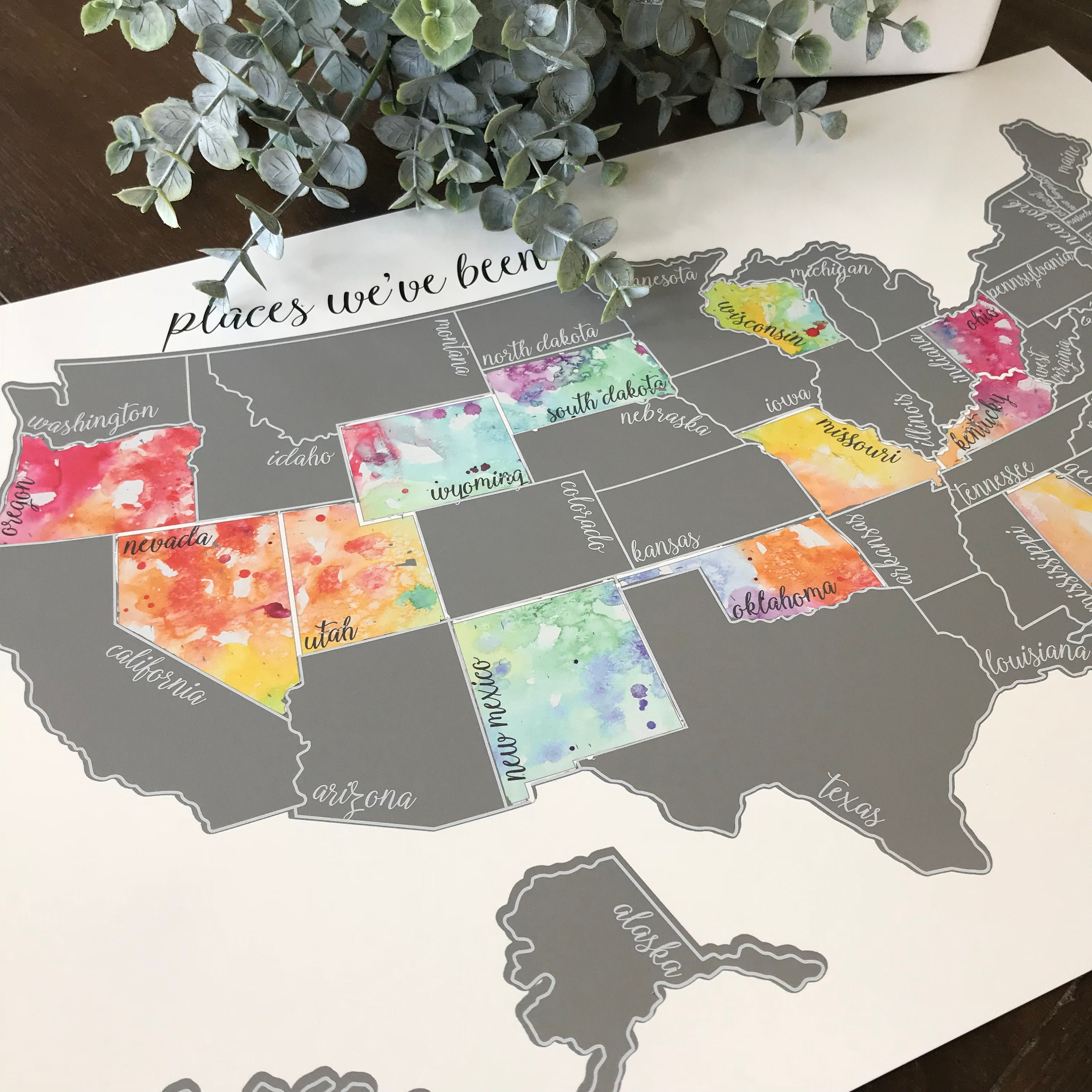 Us Map Scratch Off