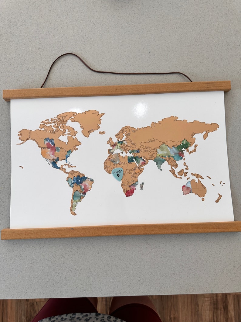 12x18 Weltkarte zum Rubbeln Weltreisende Weltkarte Poster Einzigartiges Abschlussgeschenk Internationale Rubbelkarte Muttertags Geschenk Bild 8