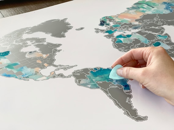 World Scratch Off Map | International Travel Map | Gift for Travelers | Adventure Awaits | Graduation Gift | Oh the Places You'll Go