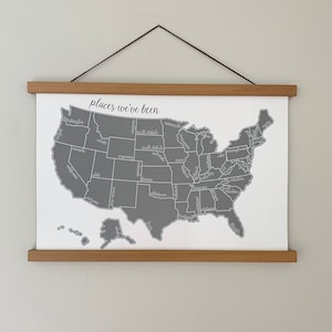 US Watercolor Scratch Off Map | Wall Decor | Family Memories Map | Travel Gift for Kid | Unique Gift Ideas for family | Father's Day Gift