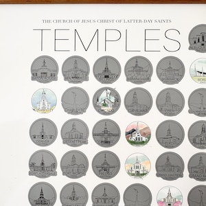 Lista de deseos para rascar del templo SUD – Impresión artística en acuarela (16x20) imagen 4