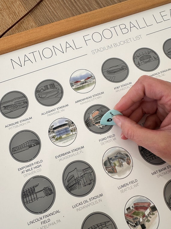 Football Scratch Off Bucket List | NFL Scratch Off | Football Office Decor | Gifts for Husband | Easter Gift for Boys | Father's Day Gift