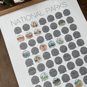 National Park Scratch Off National Park Decor Globetrotter Gift ideas for Hiker Adventurer Gift Graduation Gift Fathers Day Gift image 9