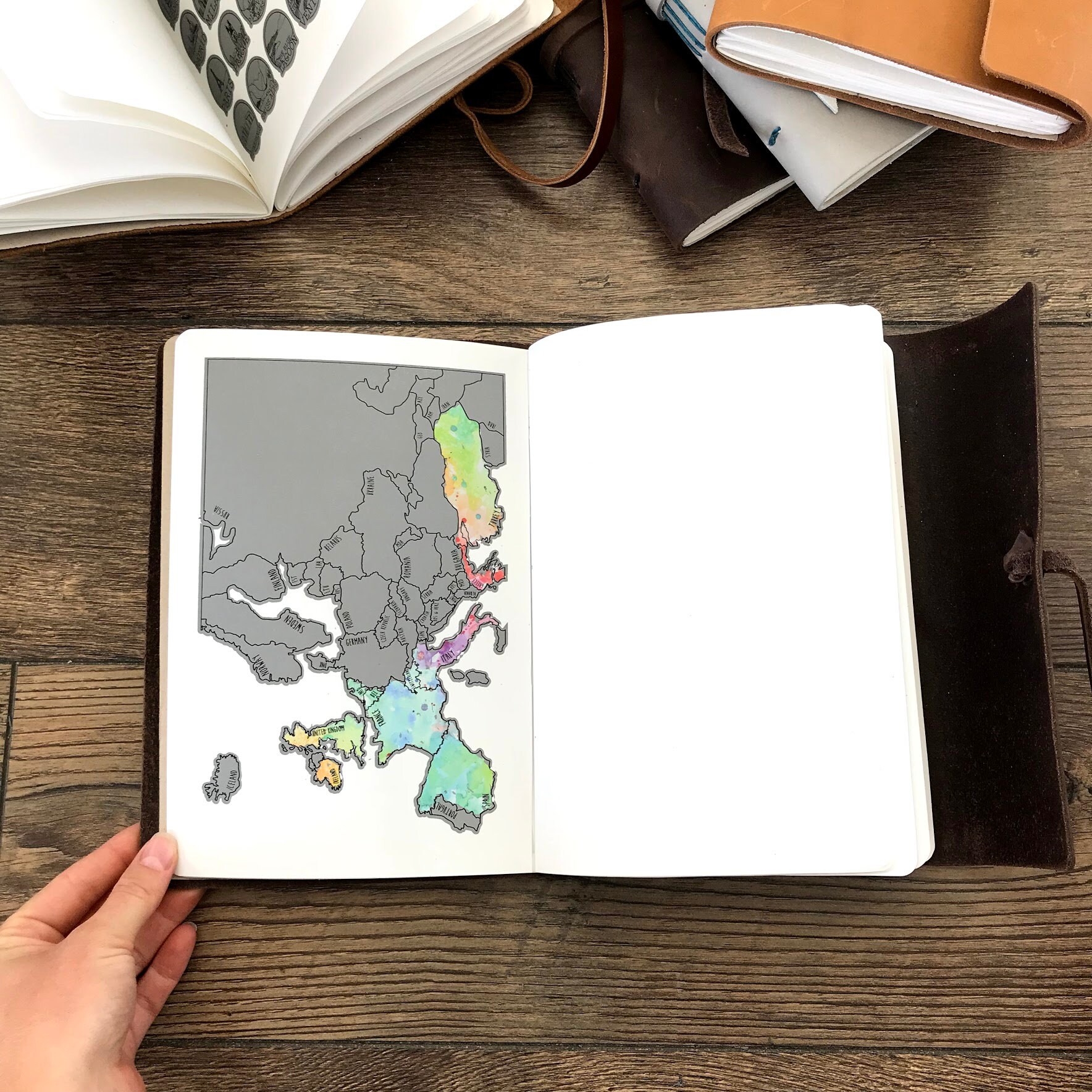 Travel Scratch Journal Europe Original Scratch Off Journal Etsy