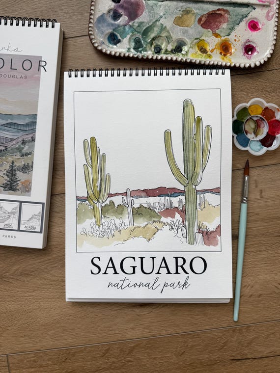 National Park Watercolor Workbook - Painting made Easy - Watercolor DIY Kit