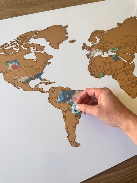 World Scratch Off Map - Multi-Color World Map - International Travel Map- Birthday Present - Graduation Gift for Adventurer - Easter Gift