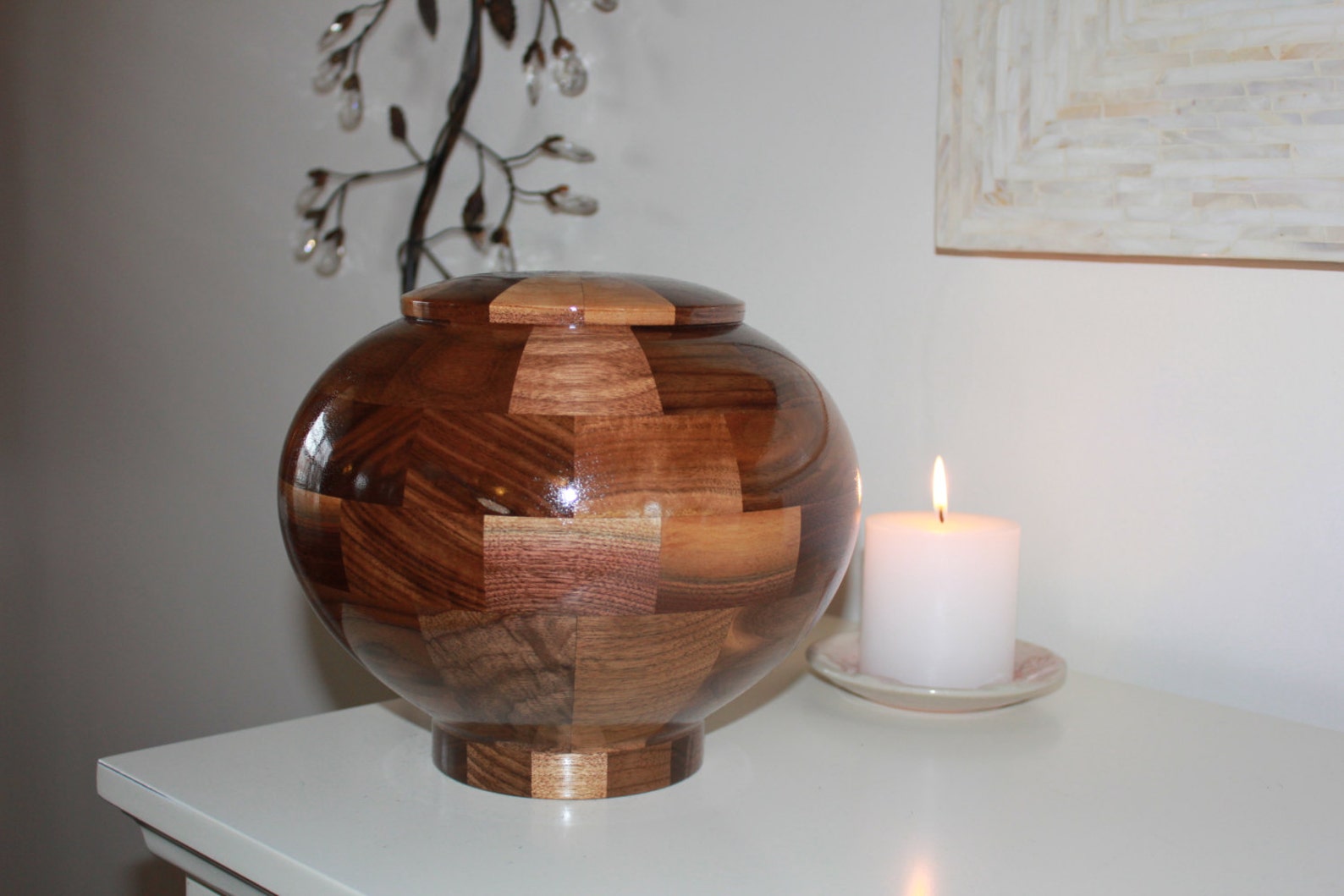Custom Wooden Cremation Urn for Human Ashes Niche Urn Etsy