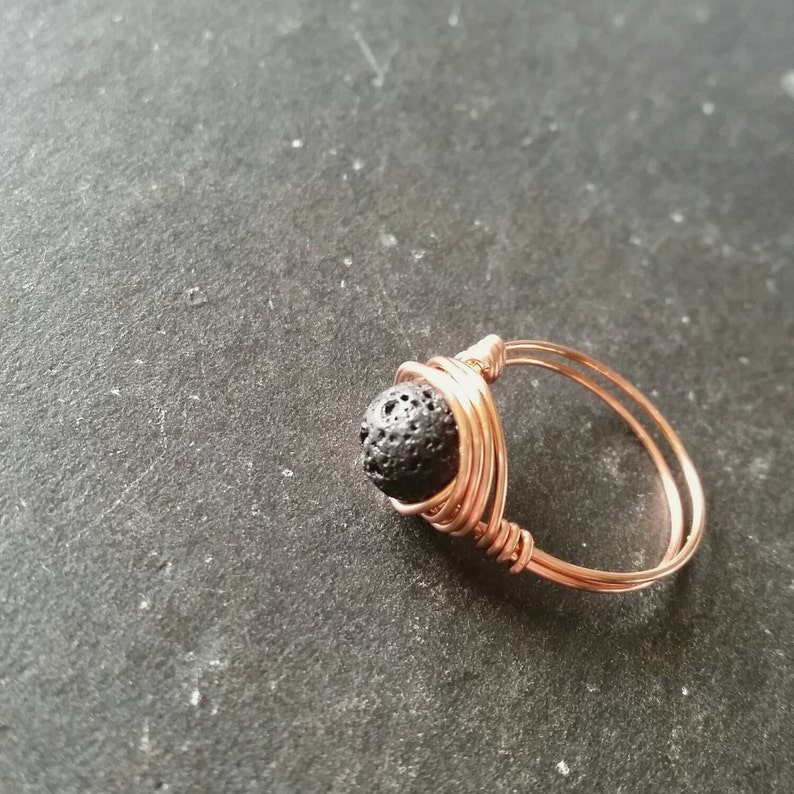Essential Oil Diffuser Ring Lava Rock Aromatherapy Jewelry Etsy