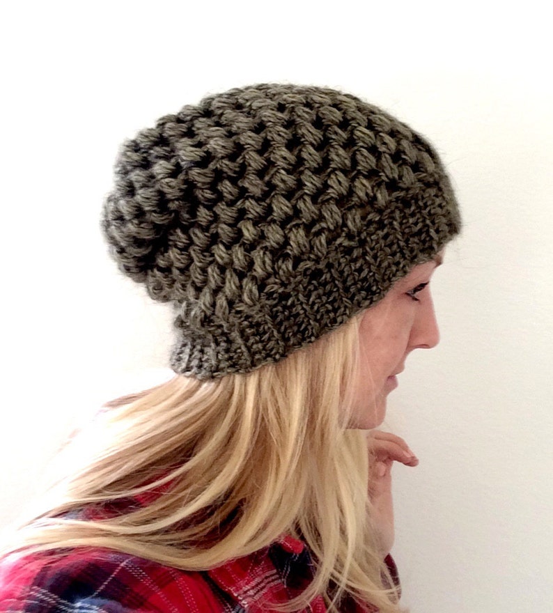 Slouchy beanie, any color, made to order. Usually takes a week to make and send. Rest for men and women. zdjęcie 3