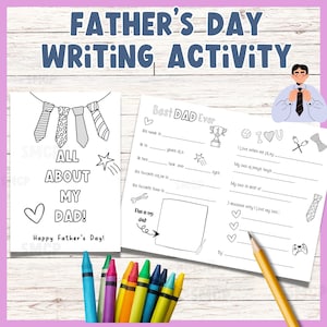 Father&#39;s Day Card: Kid&#39;s Fill-in Questionnaire (PDF)