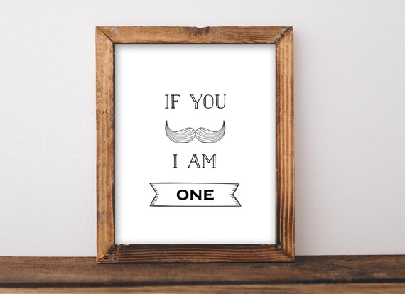 PRINTABLE. Wall Art. First Birthday Party. Home Decor. Digital Print.Mustache first birthday. Mustache Art.monochrome.Digital download. Il_570xn