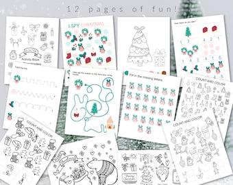 DIGITAL DOWNLOAD - Printable Christmas activity book for Preschooler