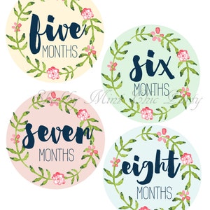 Printable.baby Milestone Stickers. Baby Monthly Stickers Diy. Baby ...