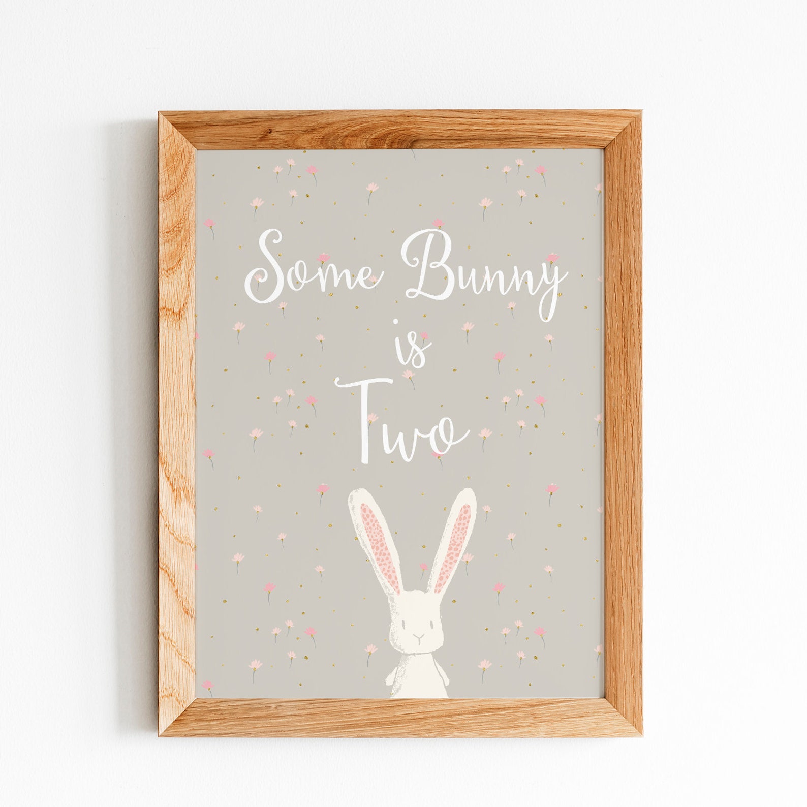 Printable Bunny Party Decoration. Some Bunny is Two. Bunny Baby Shower ...
