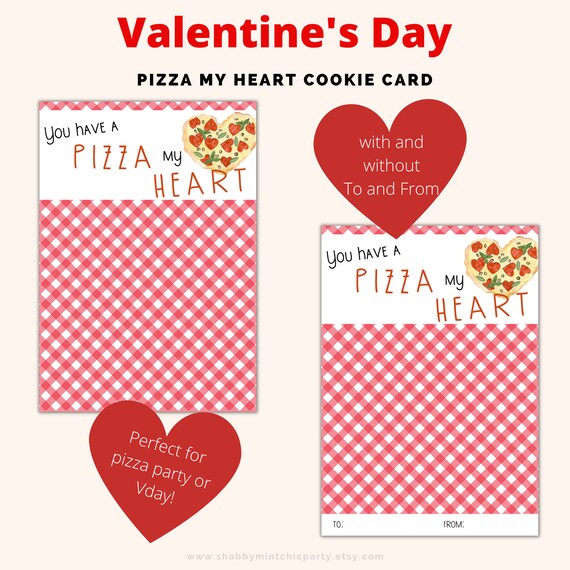 PRINTABLE Valentine's Day strawberry Cookie Card , Strawberry Theme Party Cookie Card, Vday Party, Cookie Party Favor, Valentine's Day gift Il_570xn