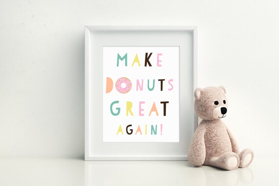 Donut Wall Art. Donut Printable. Art for Nursery. Nursery Decoration. Donut Party. Nursery decoration. Gift For Her. Gift for Baby. Il_570xn