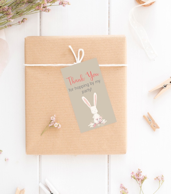 Gift Tag Printable. Bunny Gift Tag. Bunny Favor Tags. Baby Shower Favor Bag Tags. Bunny Tags. Bunny Labels. Rabbit tags. Thank you tag. Il_570xn