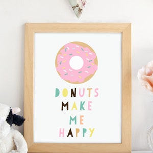 Donut Printable. Printable Donut Party. Gift for Baby. Dorm Wall Art ...