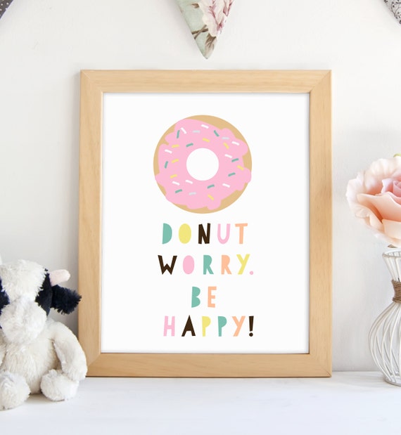 Donut Printable. Donut Party Art. Nursery Art. Nursery decor. Party Decor. Gifts for Baby. First Birthday Party. Doughnut Art. PRINTABLE. Il_570xn