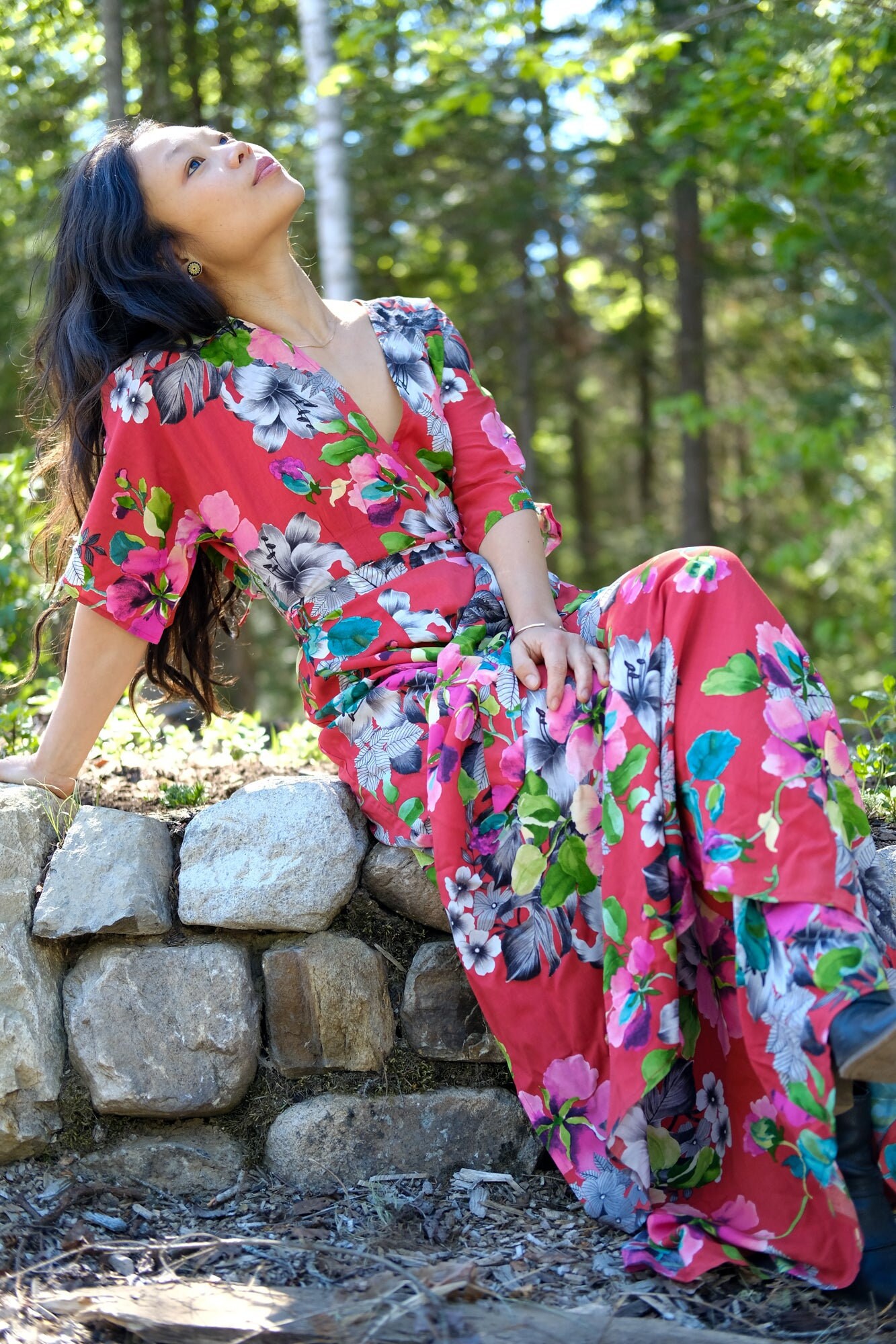 Cranberry Maxi Dress - Etsy