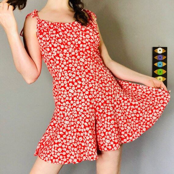 Handmade 70s Vintage Red Romper - image 1