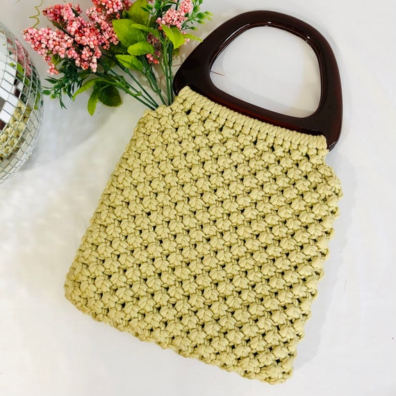 Crotchet Bag with Lucite Handles - image 1
