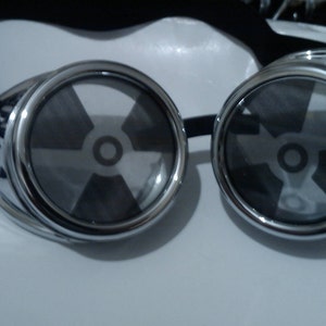 Silver Chrome Punk Goggles With Black Strap main image 1