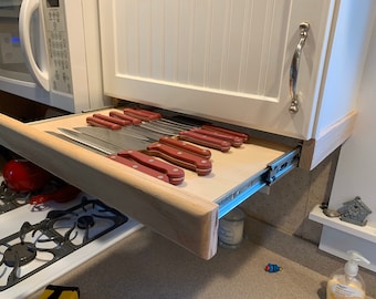 Under Cabinet Knife Storage Etsy