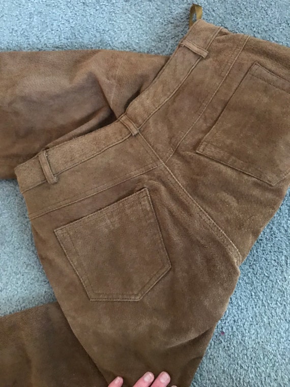 RARE VINTAGE suede Light chocolate brown pants