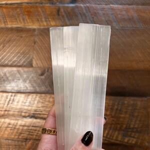 Mexican Selenite Charging Slab Selenite Wand image 2