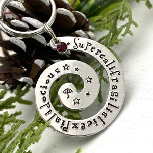Mary Poppins necklace, tree ornament, keychain, Supercalifragilisticexpialidocious, Spoonful of sugar, musical, high school theatre gift
