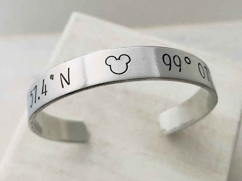 Disney GPS Coordinates Disney attraction Disney World Etsy