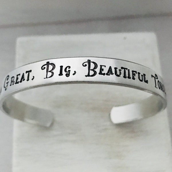 There's a Great, Big, Beautiful Tomorrow Cuff Bracelet, Carousel of Progress Jewelry~ Tomorrowland~ Classic Attraction Gift~ Pixie Font DCP