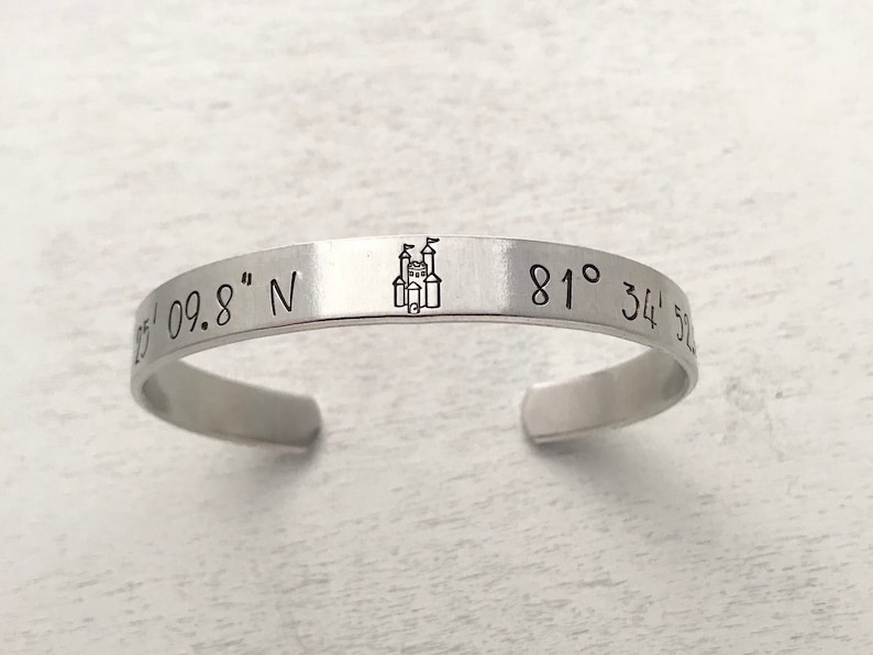 Disney GPS coordinates keychain