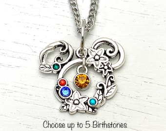 Disney Mom Gift~ Birthstone, mom necklace, mother's necklace, mouse ears, grandma gift, Disney jewelry ~ Disney Mother's Day gift 5