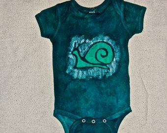 Batik Baby Body Suit with Snale Pattern