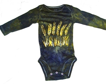 Batik Body Suit with Wheat Design