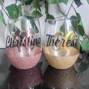 Glitter Wine Glass, 21st Birthday Wine Glass, Custom Shot Glass, 21st Birthday Gift, 30th Birthday Wine Glass, 40th Birthday Wine Glass