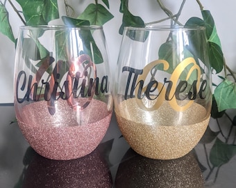 21st Birthday Wine Glass, 21st Birthday Gift, Personalized Birthday Glass, Custom Name Age