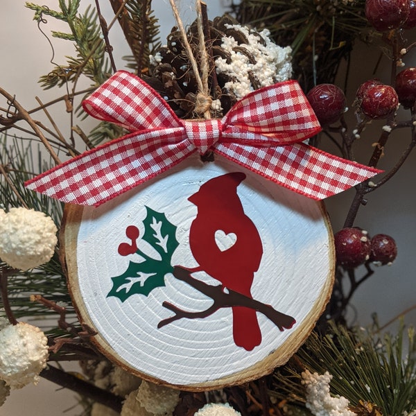 Cardinal Ornament, In Memory Ornament, Cardinal In Loving Memory Ornament, Red Bird Ornament, Memorial Ornament