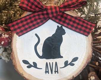 Custom Cat Ornament, Cat Lover Ornament, Personalized Cat Ornament, Gift for Cat Lover, Cat Ornament Personalized, Black Cat Ornament