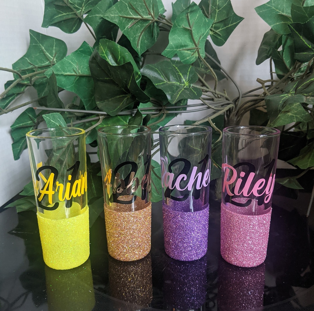 Custom Shot Glass, Personalized Shot Glass, 21st Birthday Shot Glass