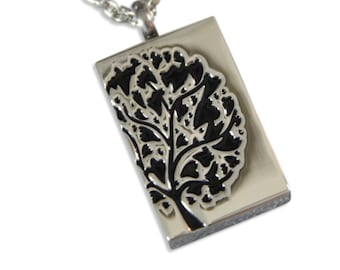 Silver Tree of Life Hearts Cremation Urn Keepsake Memorial  Pendant Locket Necklace Engraving Available