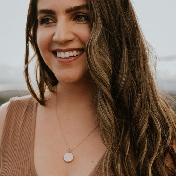 Rose Gold Ash Urn Necklace: Sterling Silver Engraved Memorial Pendant