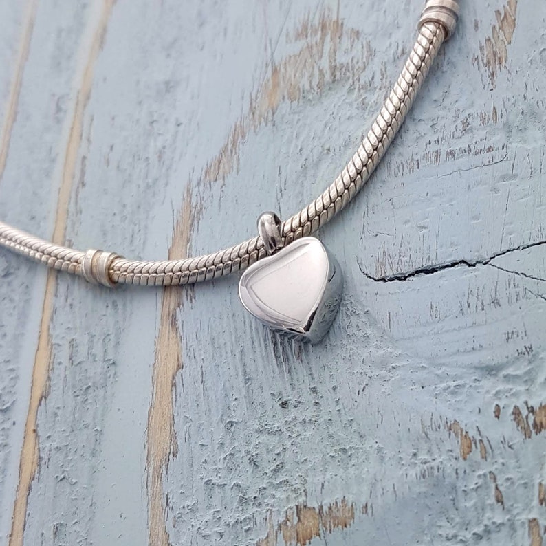 Personalized Heart Cremation Ash Urn Charm Bead Pandora - Etsy