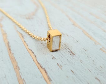 Gold Crystal Urn Necklace – Personalized Cremation Jewelry, Pet Memorial