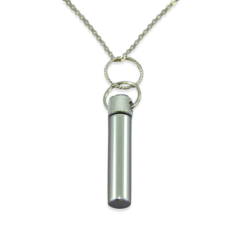 Silver Poison Vial Necklace Necklace Capsule Canister Etsy